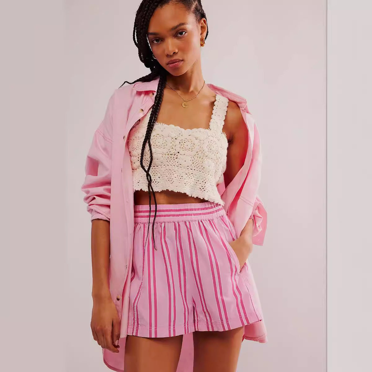 Jazmin - Striped shorts summer fashion