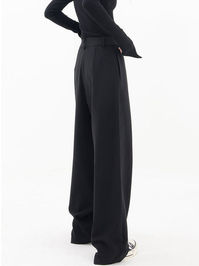 Pauline - Wide trousers with asymmetric and overlapping buttons