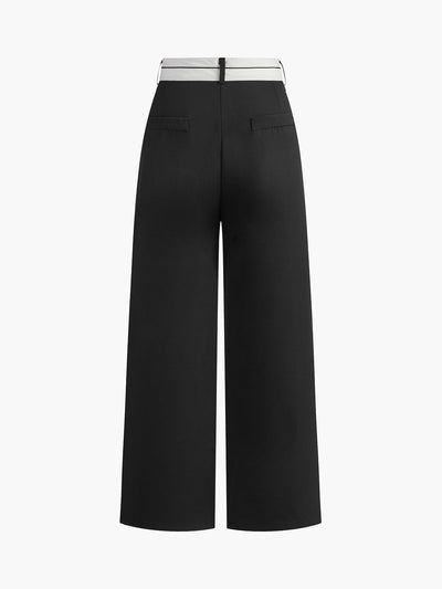 Lina - Casual, contrasting trousers with wide leg