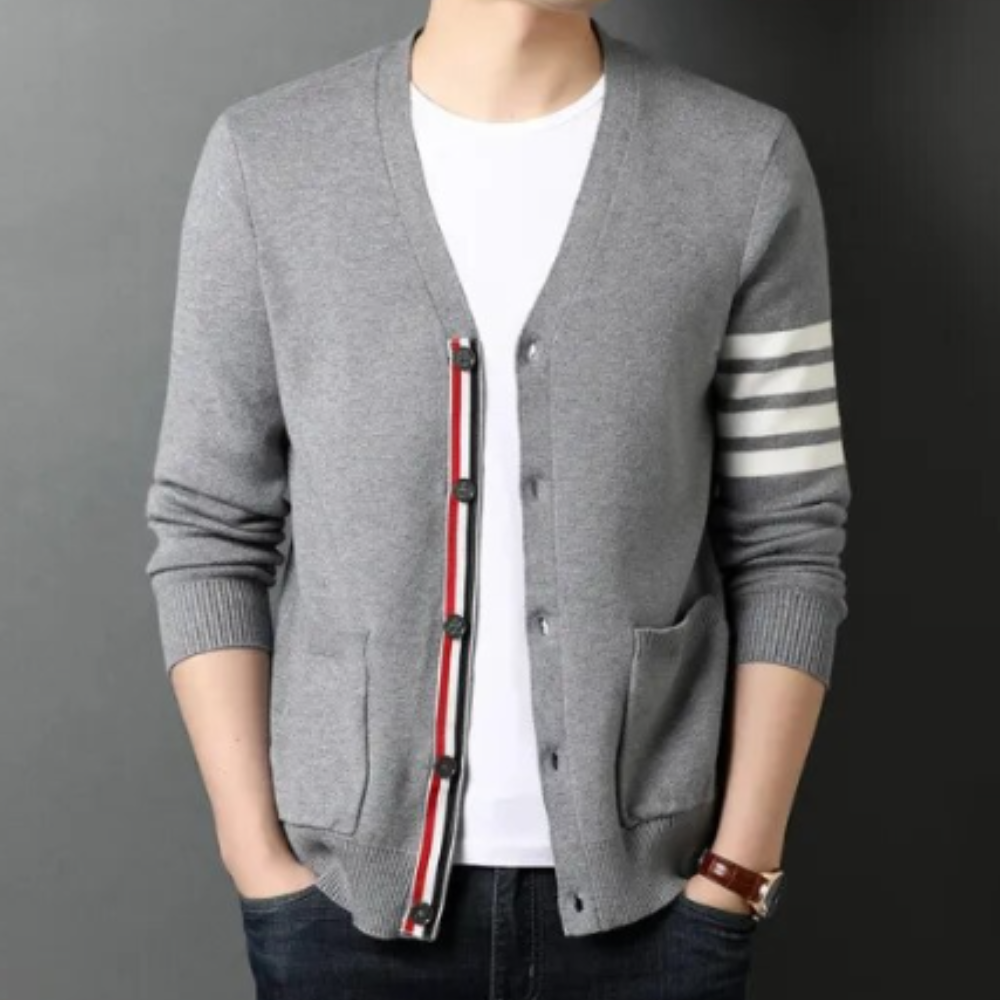 KENNETH - Trendy striped cardigan for men