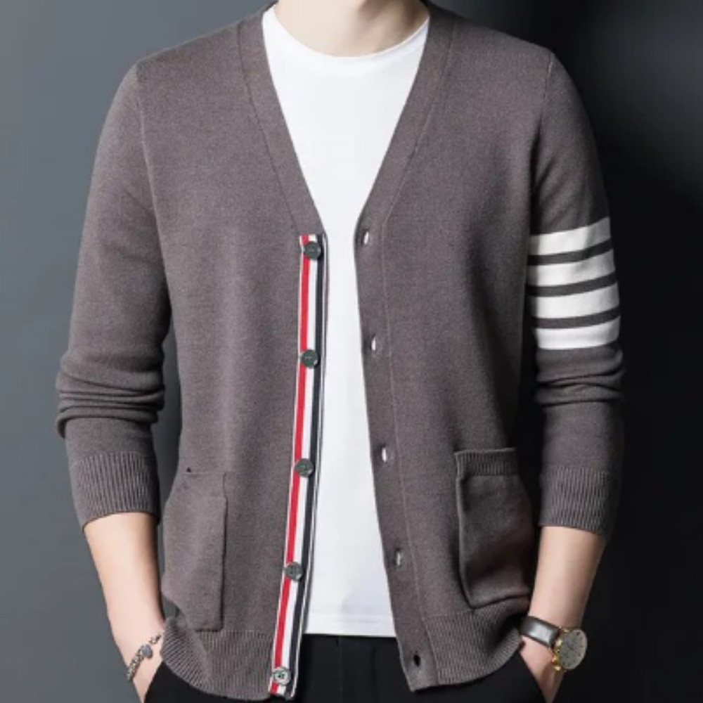 KENNETH - Trendy striped cardigan for men