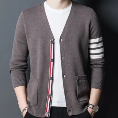 KENNETH - Trendy striped cardigan for men