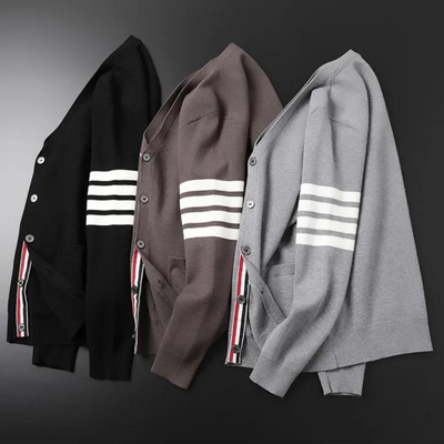 KENNETH - Trendy striped cardigan for men