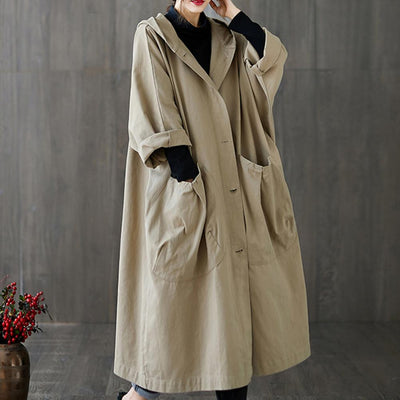 Lety - Comfortable trench coat in gabardine