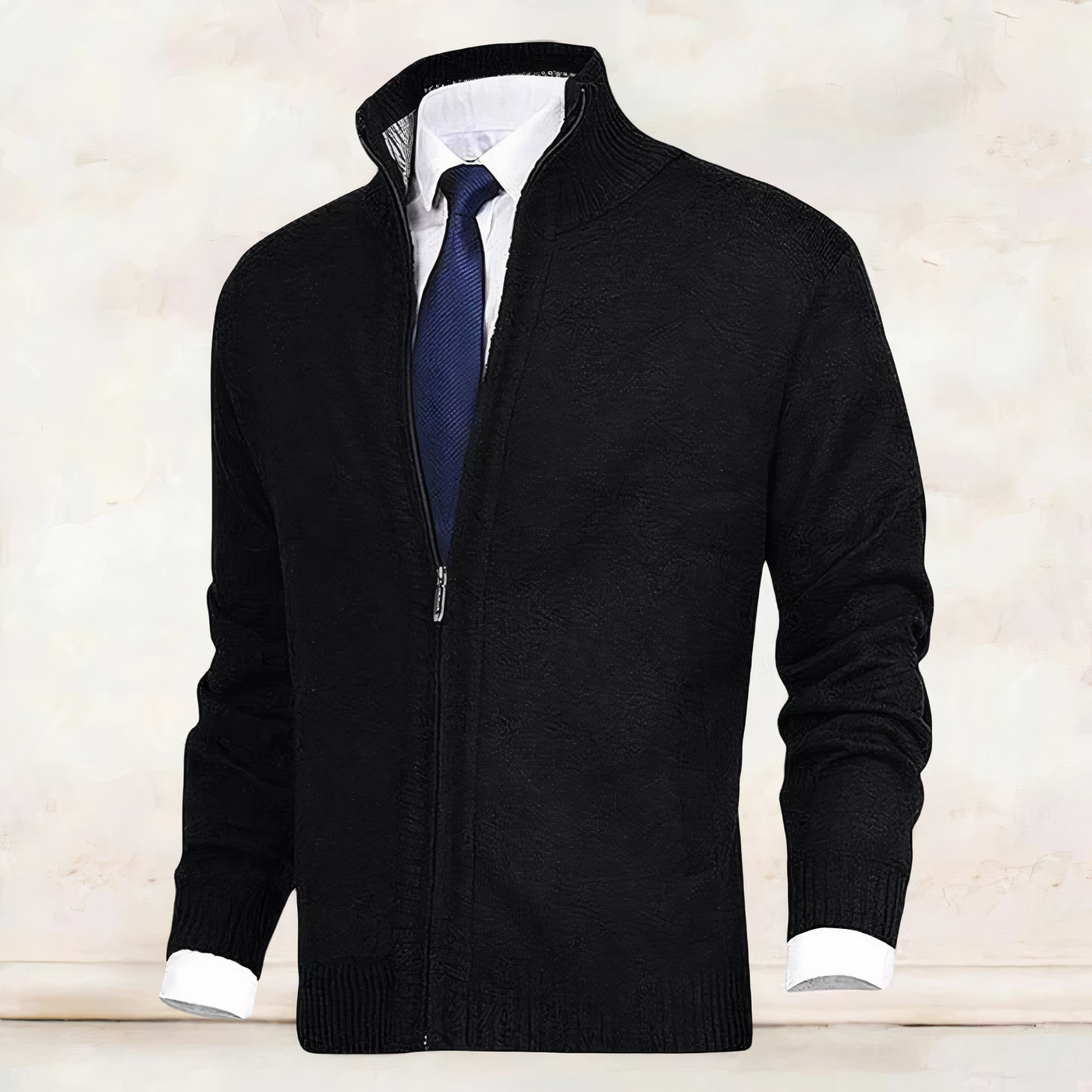 MARZELL - Men's cardigan with stand-up collar