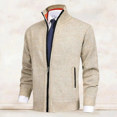MARZELL - Men's cardigan with stand-up collar