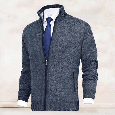 MARZELL - Men's cardigan with stand-up collar